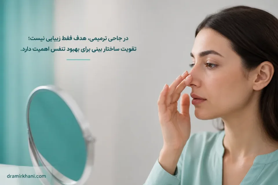 مشکلات تنفسی و ضعف ساختار بینی — ارزیابی مشکلات ظاهری و تنفسی پیش از عمل بینی ترمیمی